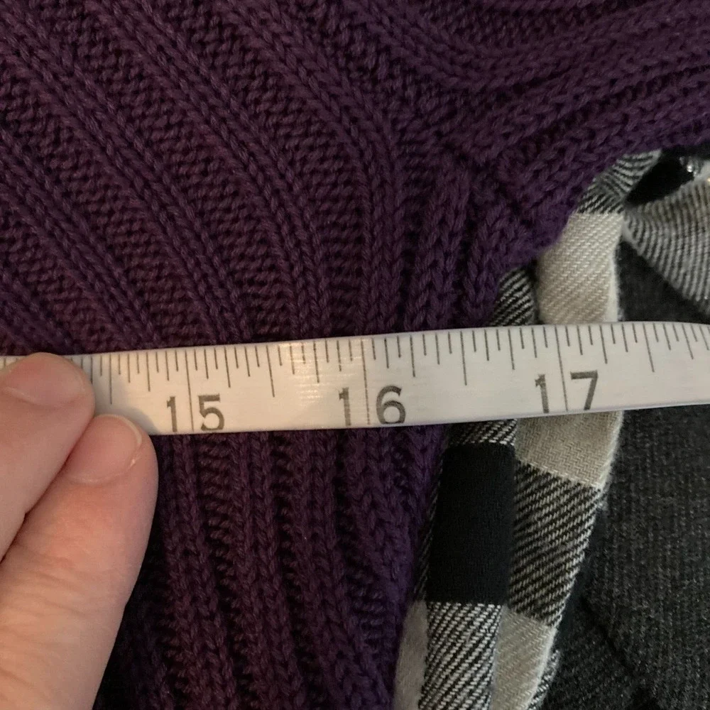 Talbots Sweater Womens Sz S Purple Ribbed Knit Mock Neck Cotton‎ Blend